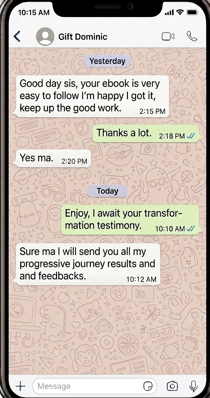 WhatsApp screenshot showing scan result message