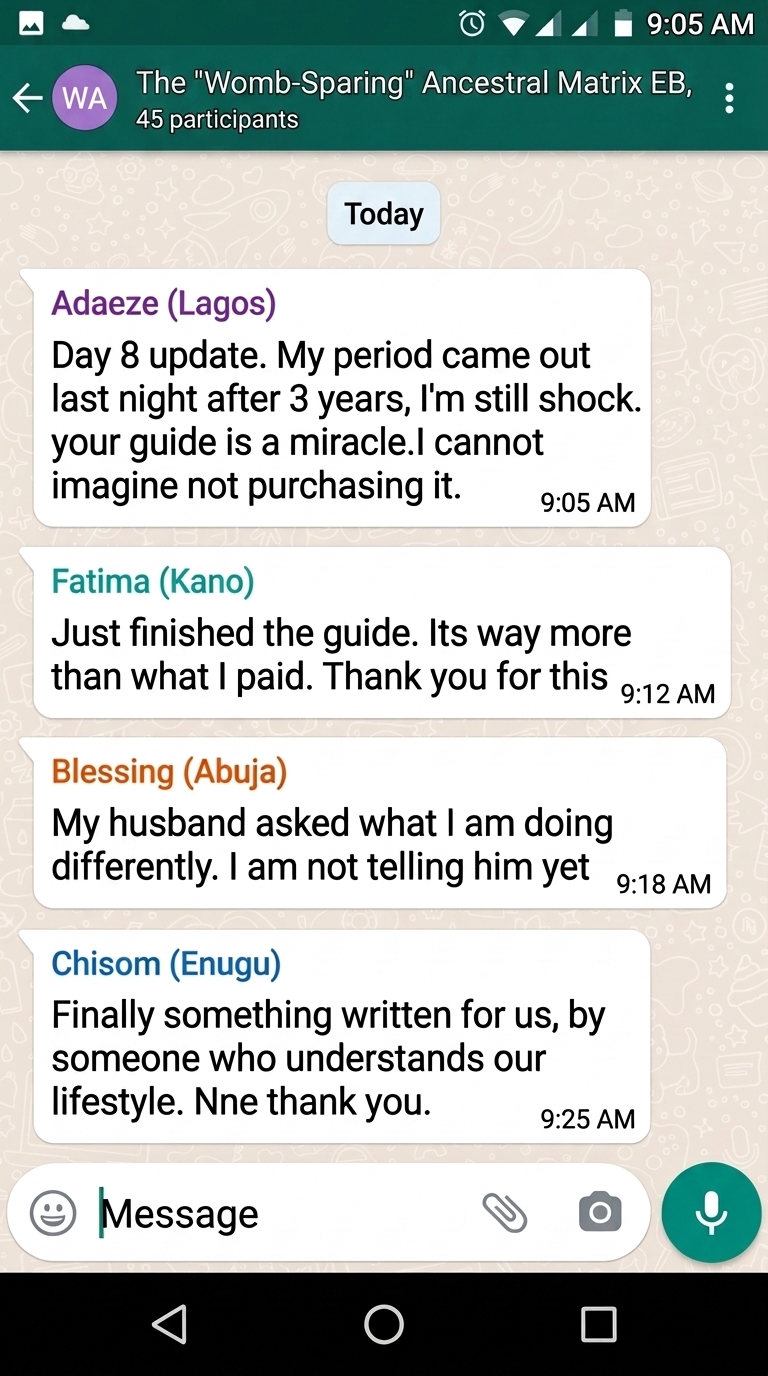 WhatsApp screenshot praising diet
